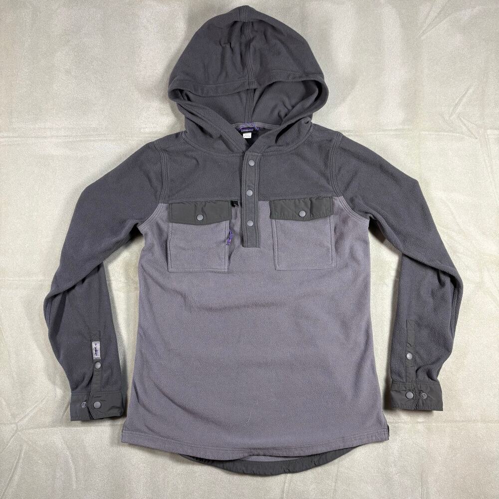 Patagonia Women's Long-Sleeved Early Rise Snap-T Hooded‎ Fleece Shirt Sz Small